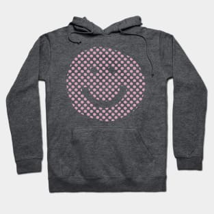 Smiley Face Pattern Prism Pink Hoodie